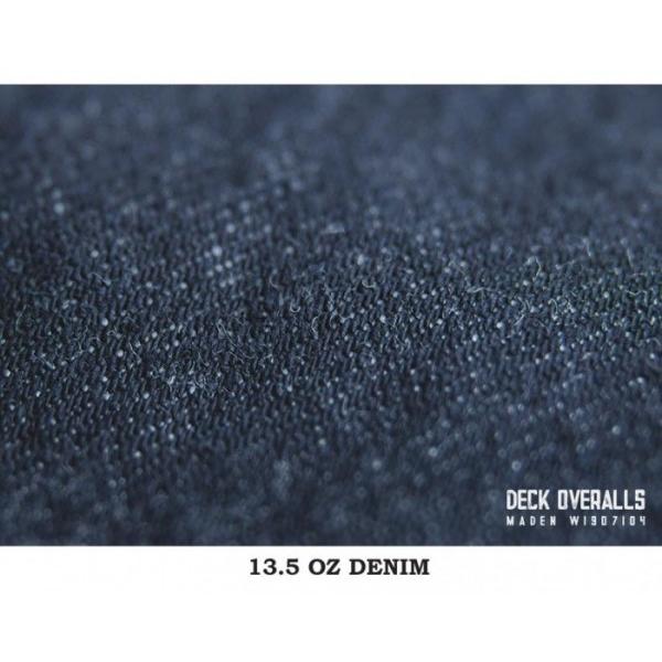 デニムジャケット カバーオール デッキ ジャケット インディゴ ヘチマ