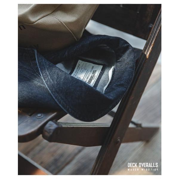 デニムジャケット カバーオール デッキ ジャケット インディゴ ヘチマ