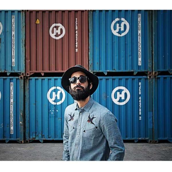 ウエスタン シャツ ツバメ刺繍 麻混 デニムシャツ ウォッシュ ブルー