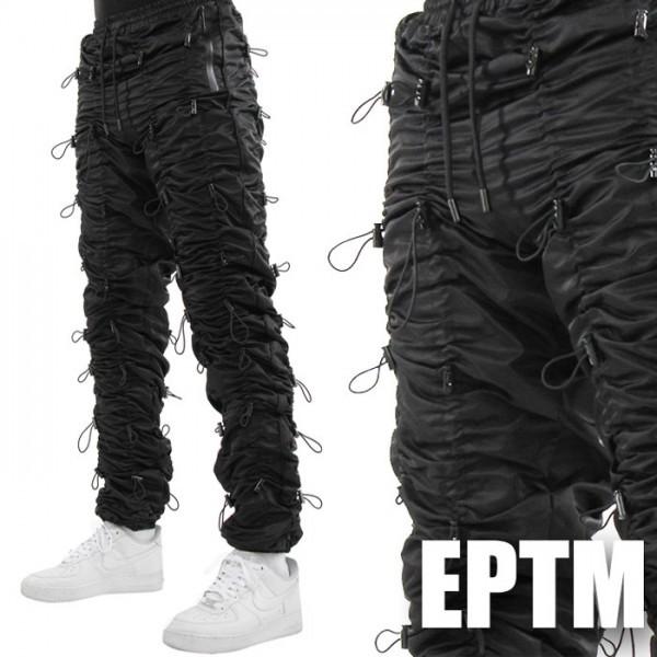 eptm エピトミ アコーディオン パンツ ブラック ジョガーパンツ 