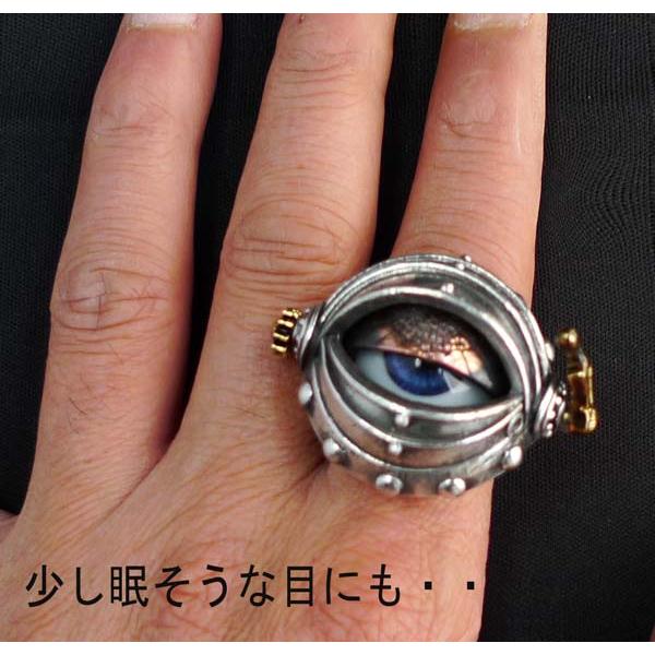 10rc0 目玉モチーフ リング 3連アイ 指輪 Automaton's Eyee Ring 機械人形の目リング,指輪 ALCHEMY GOTHIC