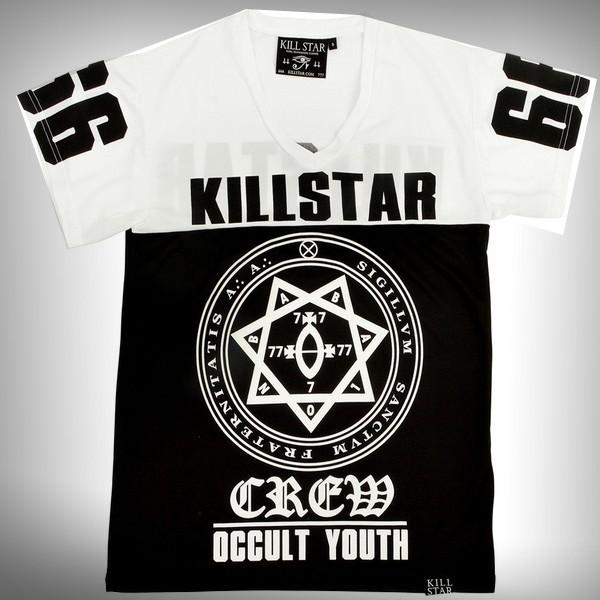 KILL STAR　キルスター カルトデザインのホッケーTシャツ ロック パンク ファッション ロックtシャツ ホッケーtシャツ ブランド バンドtシャツ｜wad-shop｜02