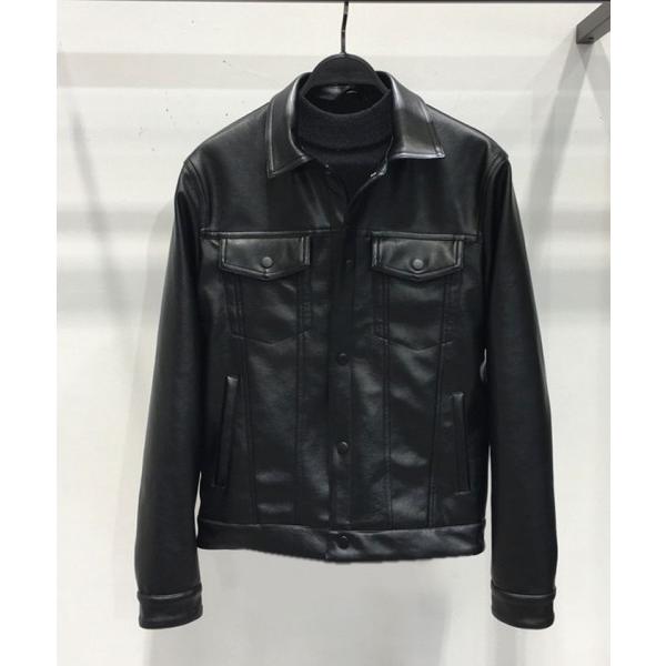 フェイクレザージャケット XXL ブラック フェイクレザー ジャケット レザージャケット ブラック ストリート