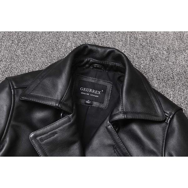 メンズ レザー コート ダブル ピーコート 防寒 PEA-COAT Pコート メンズ レザー コート ダブル ピーコート 防寒 PEA-COAT Pコート