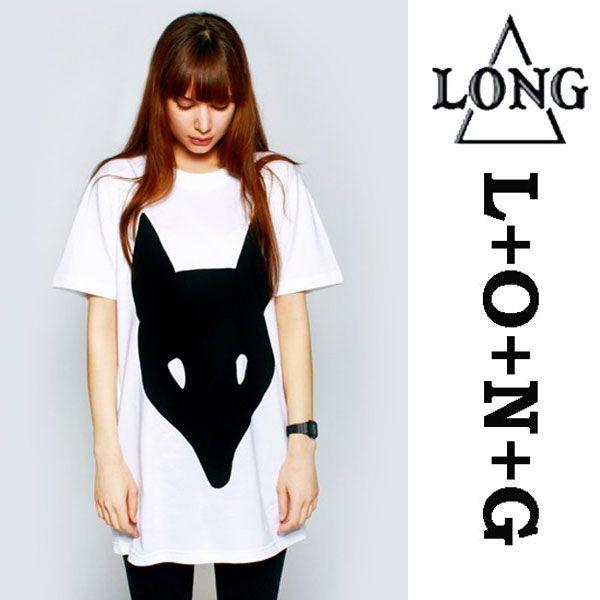 LONG CLOTHING【ロングクロージング】FOX - WHITE グラフィックTシャツ 