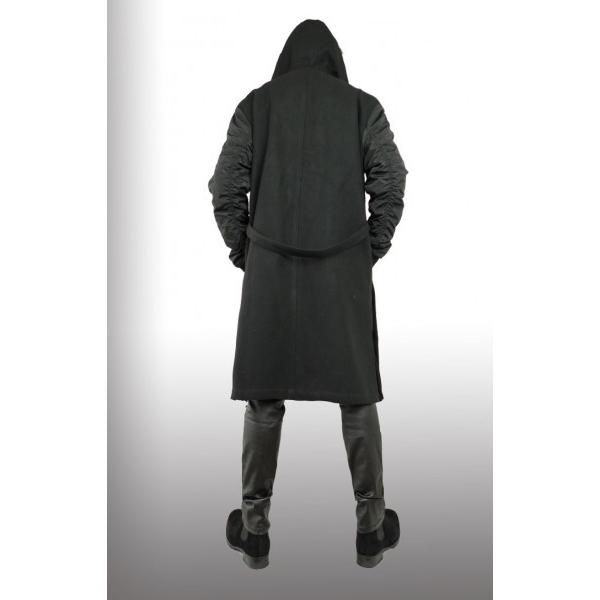 ライダースコート MA-1 ビックフード ロングコート メンズ ウール
