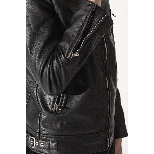 フェイクレザーライダース シングルライダース アウター メンズ