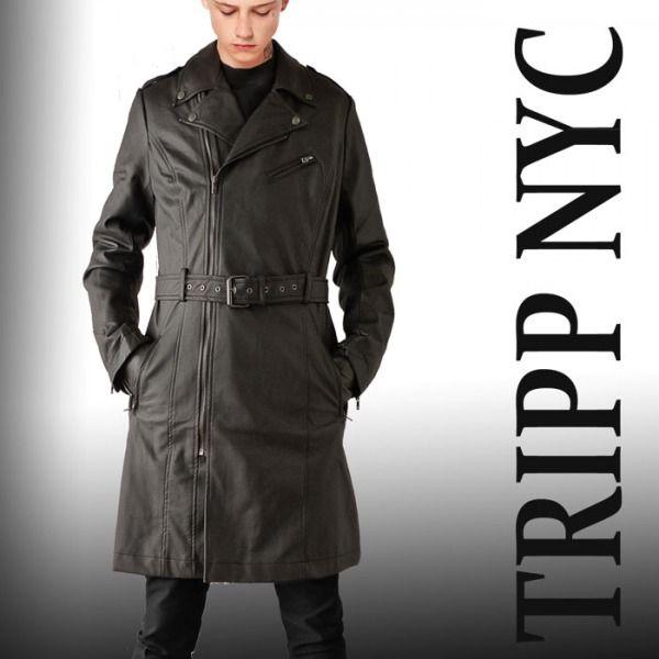 Tripp NYC フェイク レザー ZIPバイカー コート メンズ アウター