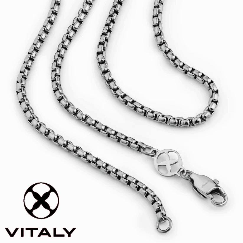VITALY バイタリー ネックレス シンプル チェーン シルバー色 VITALY バイタリー ネックレス シンプル チェーン シルバー色
