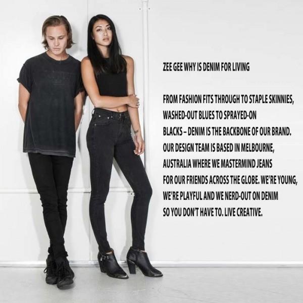 オーストラリア発ZEE GEE WHY サルエル系 ブラック スキニー ジーンズ