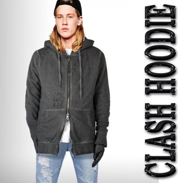 希少 ワイズ 上質 シワ加工 デザイン ジップ パーカー ナイロンジャケット 3 Distressed zip hoodie / ウォッシュ加工パーカー N3439