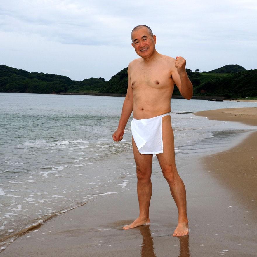 1b】和田爺謹製越中褌「長寿」（Mサイズ）高級白晒木綿 二枚組