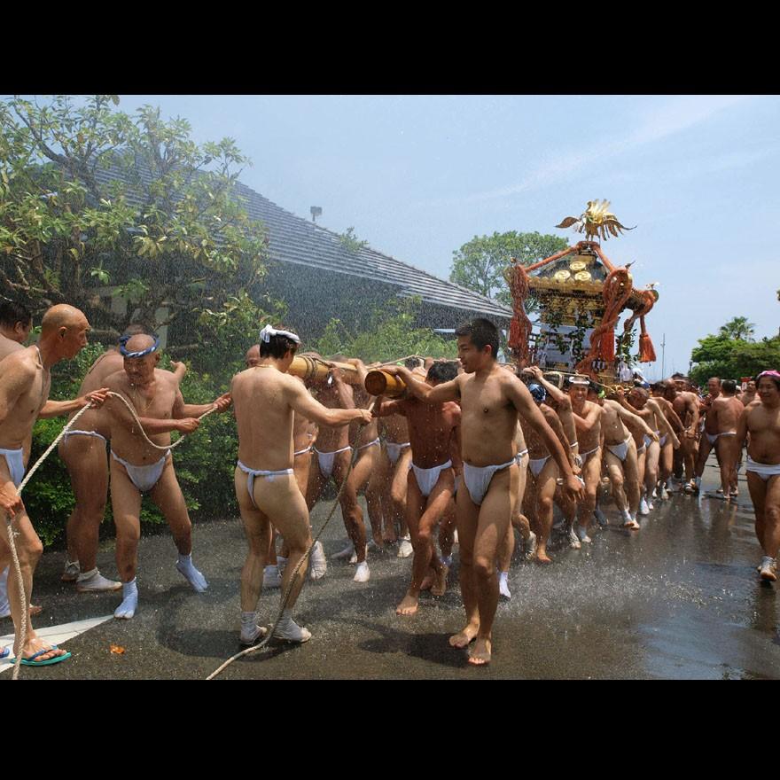 【７】和田爺謹製前袋式六尺褌「天王祭」高級白晒木綿一枚組 |  | 15