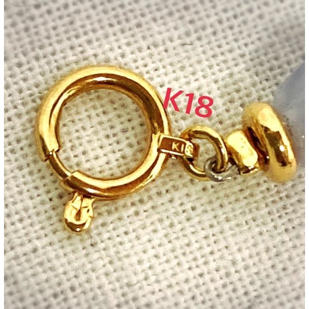 USED】ネックレス K18 梨地ビーズ部分K14 ボルダーオパール 