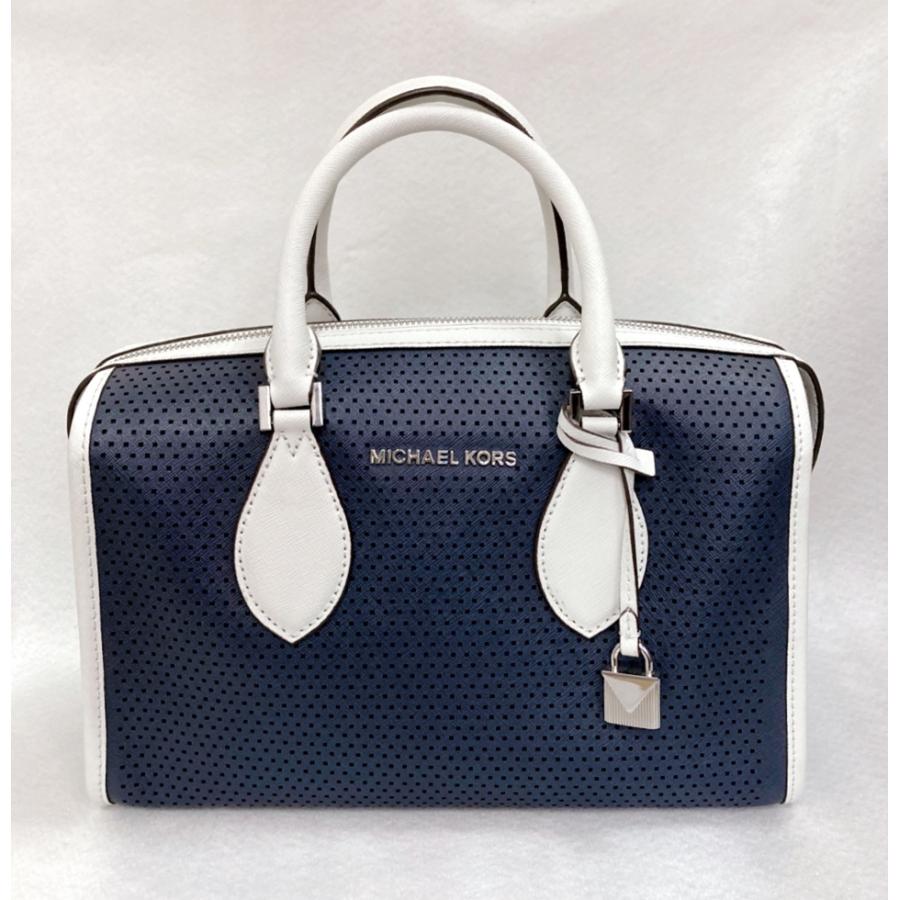 USED】MICHAEL KORS マイケルコース LACEY ダッフルバッグ ネイビー 