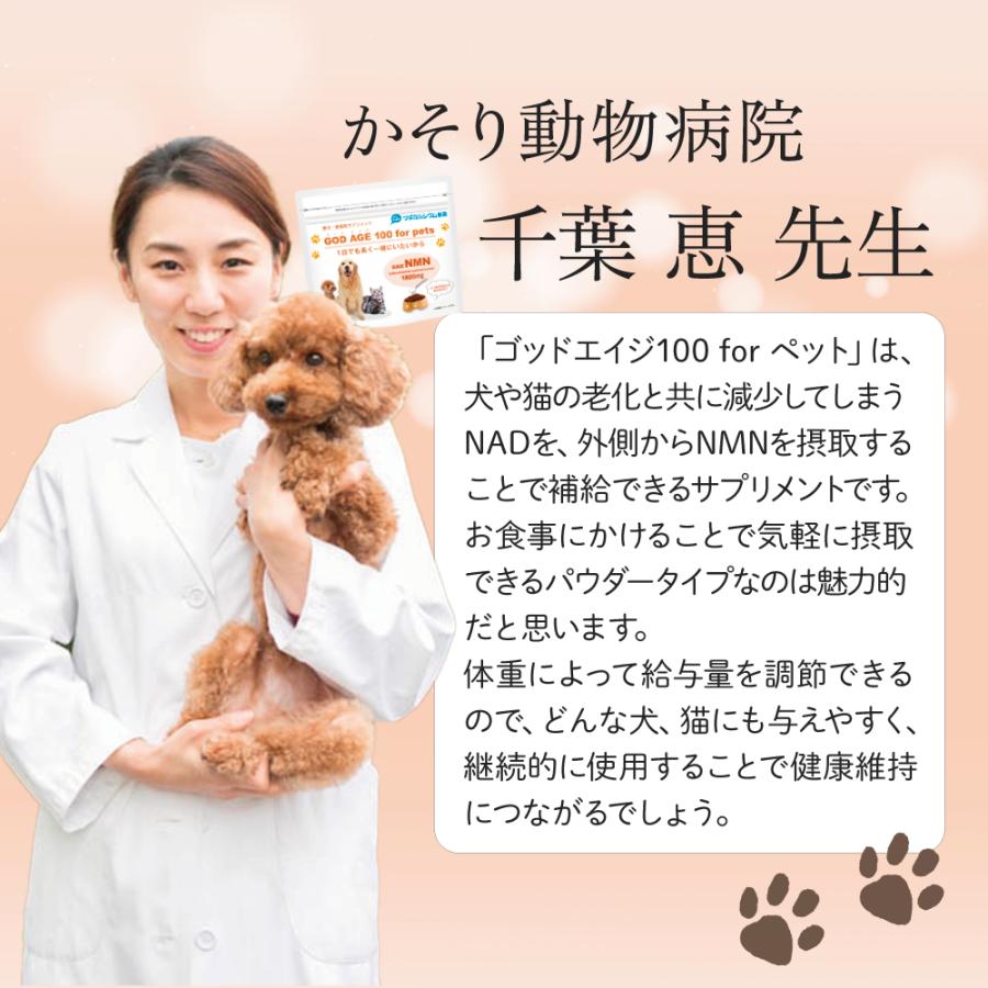 ペット NMN 犬 サプリメント 猫 サプリ ゴッドエイジ100 for 60g 日本