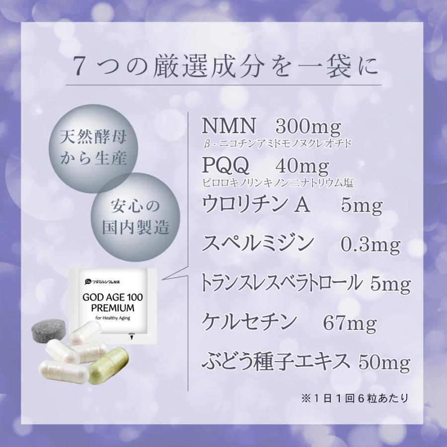 ワダカルシウム製薬 NMN サプリ 日本製 ゴッドエイジ100PREMIUM