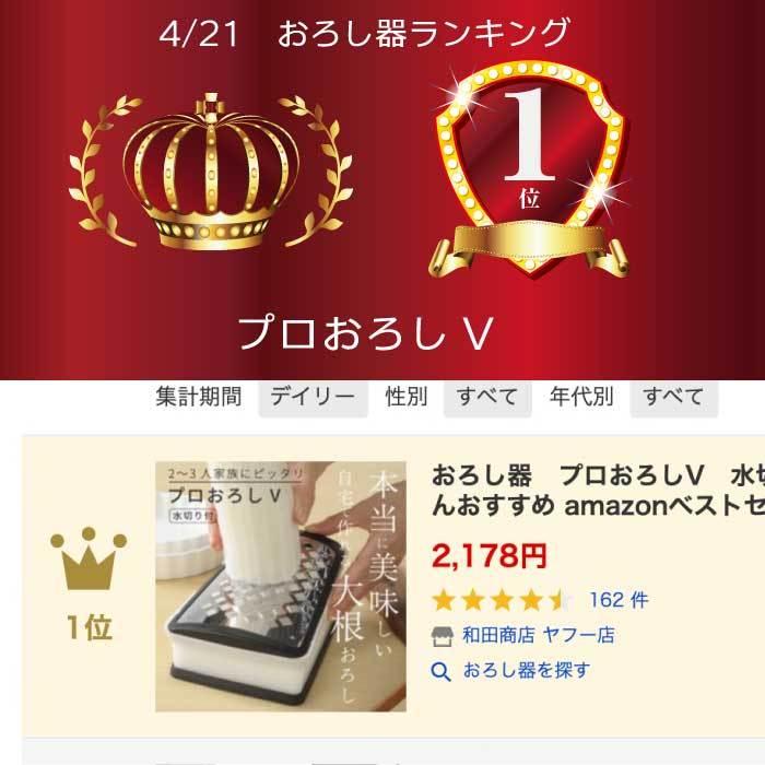 おろし金 おろし器 プロおろしv 水切り付 4 21おろし器ランキング1位獲得 城戸崎愛さんおすすめ Amazonベストセラー 和田商店 ヤフー店 通販 Yahoo ショッピング