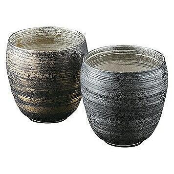 有田焼 陶悦窯 金銀刷毛 ペア焼酎カップ オリジナル木箱入  TG05-04 4 有田焼 陶悦窯 金銀刷毛 ペア焼酎カップ（オリジナル木箱入） TG05-04