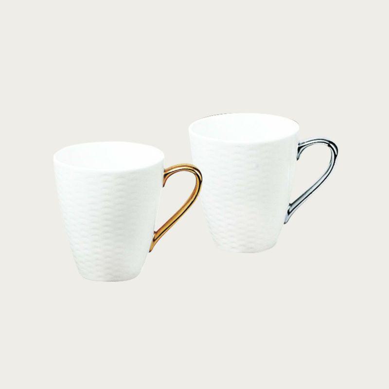 Noritake ノリタケ アミ マグカップペア マグペアセット 金 銀 295ml P5355l 1605 6 1605 6l P Noritake 1605 6l P Wada Toki 通販 Yahoo ショッピング