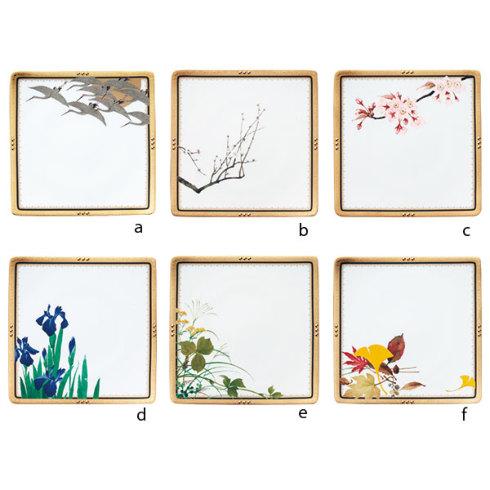 ノリタケ Noritake SHIKISAI RONDO 四季彩舞曲 21cmスクエアプレート揃