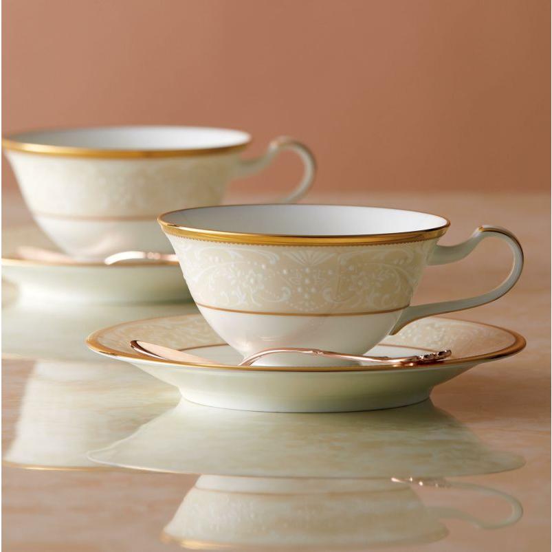 Noritake ノリタケ ホワイトパレス ティー・コーヒー碗皿ペアセット 