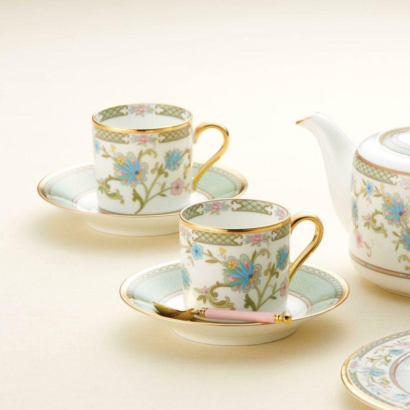 ノリタケ Noritake ヨシノ コーヒー碗皿(グリーン) コーヒー