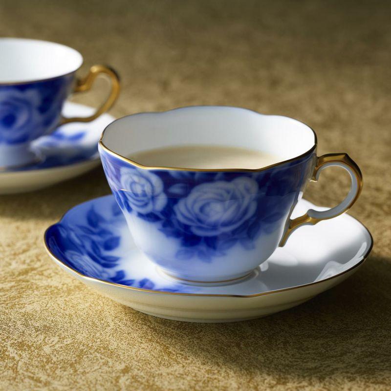 大倉陶園 ローズカップコレクション ティー・コーヒー碗皿 庚申薔薇 