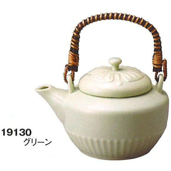 green 三陶 萬古焼 耐熱土瓶 1000ml グリーン 19130 黒釉 19129