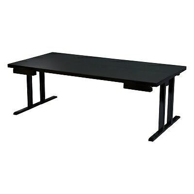 春新作の 木製テーブル/座卓（和洋兼用）DX畳ずり脚 黒乾漆 1700117  幕板付 その他テーブル