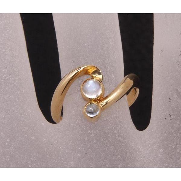 質屋出品》クレージュ☆k18ムーンストーンリング☆C-2351 : wadaya44 