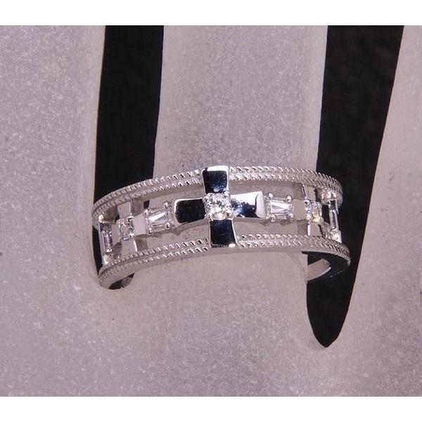 質屋出品》スタージュエリー☆k18WGクロスリング☆C-2827 : wadaya44 