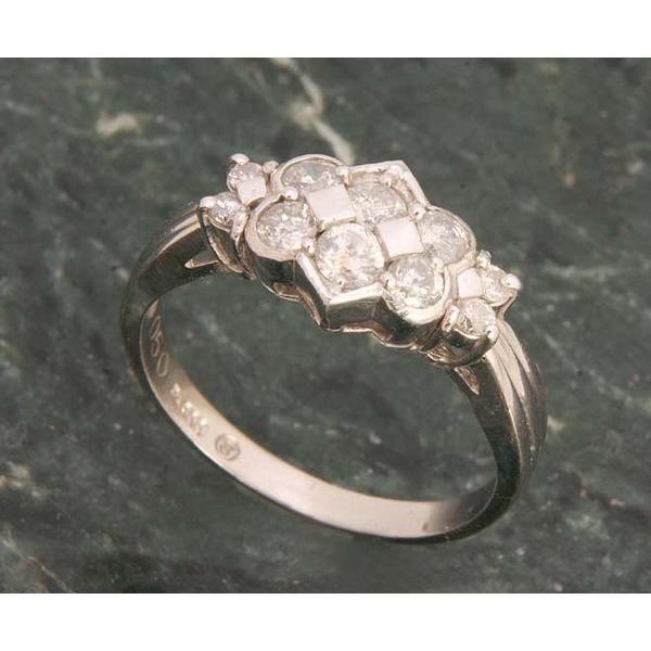 質屋出品》Pt900☆0.50ctダイアデザインリング☆C-3172