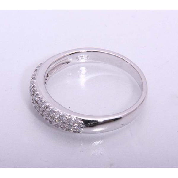 質屋出品》k18WG☆天然ダイア0.26ctデザインリング☆C-3610 : c-3610  