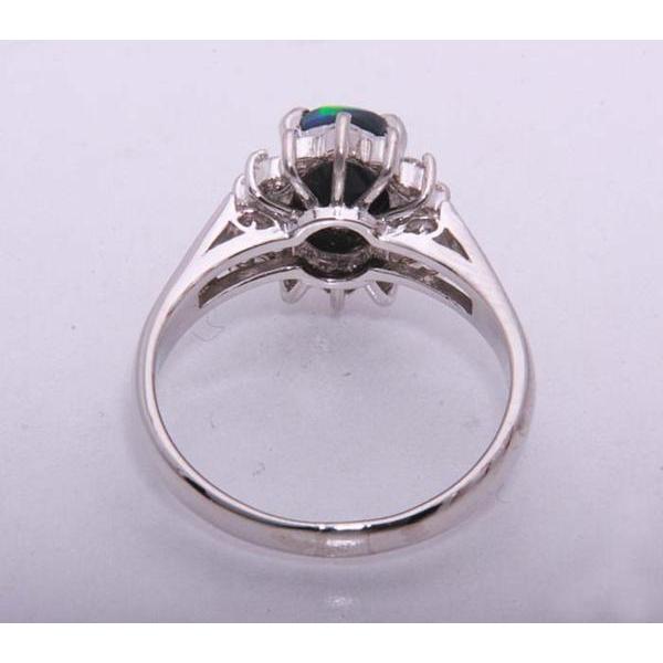 質屋出品》Pt900☆天然ブラックオパールリング☆C-3803 : c-3803  