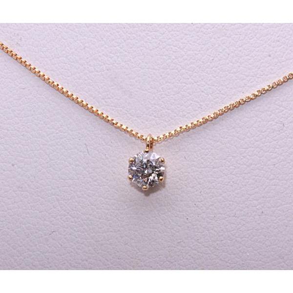 質屋出品》k18☆天然ダイアモンド0.31ctプチネックレス☆C-4208
