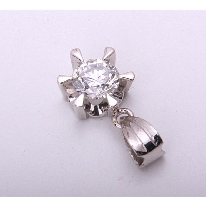 質屋出品》Pt900☆天然ダイアモンド立爪ペンダントトップ☆C-4241 