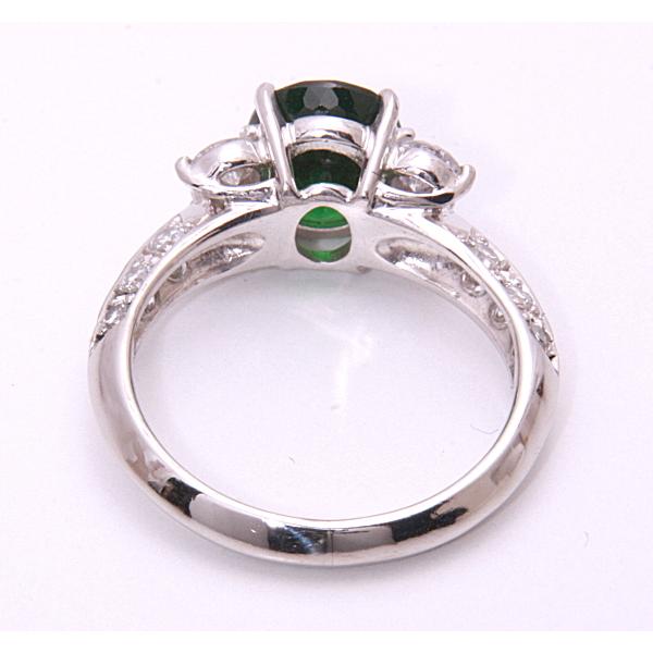 質屋出品》Pt900☆天然グロシュラライトガーネット1.72ct+ダイアモンド  