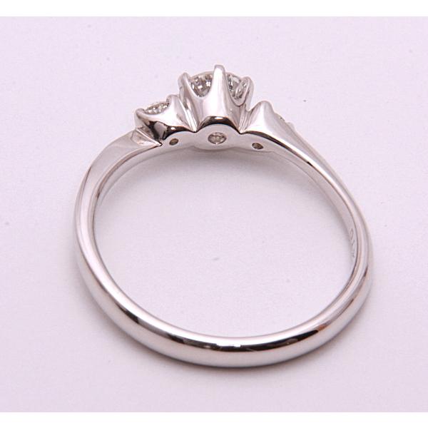 質屋出品》4℃☆Pt950天然ダイアモンド0.27ctデザインリング☆C-4772  