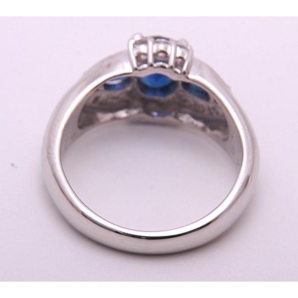 質屋出品》Pt900☆天然サファイア1.05ct+0.35ct+ダイアデザイン 質屋出品》Pt900☆天然サファイア1.05ct+0.35ct+ダイアデザイン
