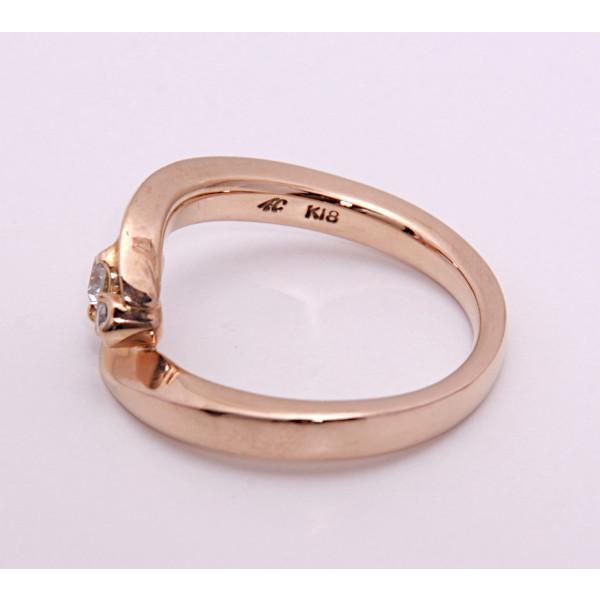質屋出品》4℃☆k18天然ダイアモンド0.194ctデザインリング☆C-5678