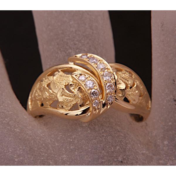 質屋出品》k18☆天然ダイアモンド0.17ctデザインリング☆C-5728  