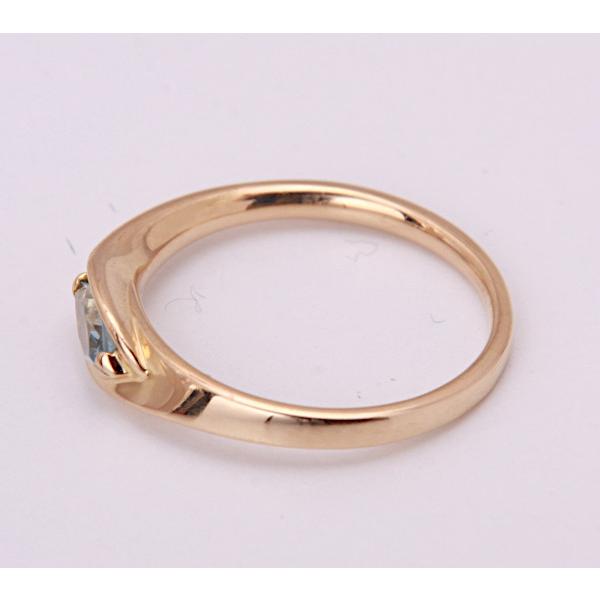 質屋出品》4℃☆k18天然アクアマリンデザインリング☆C-5805 : wadaya44