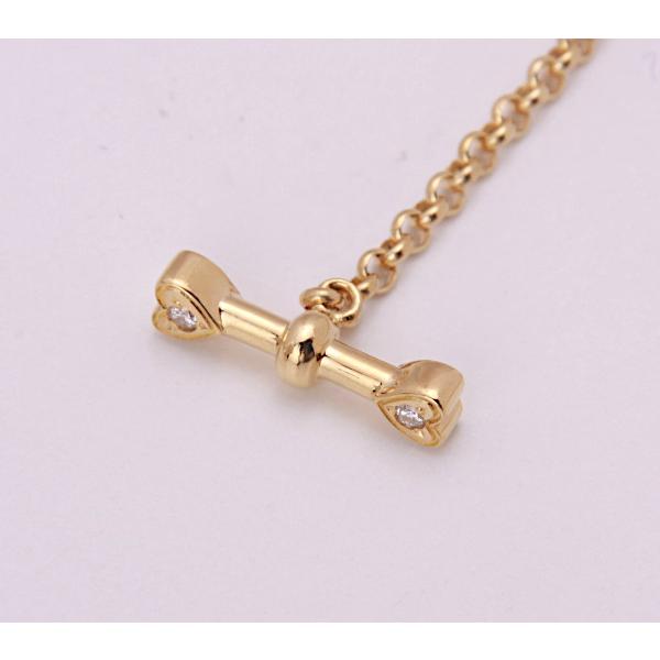 質屋出品》ベリテ☆k18天然ペリドット+ダイアモンドペンダント  