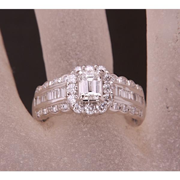 質屋出品》Pt900☆天然ダイアモンド0.579ct+0.81ctリング☆C-5898 : c 