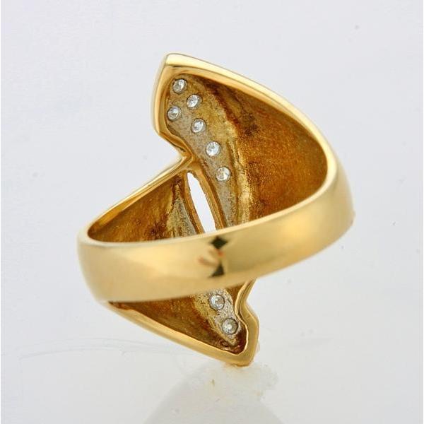 K18.PT900 リング　ダイア0.08 見て！K18金×Pt900ダイヤ0.08Ctリング指輪13号！MJ-1295