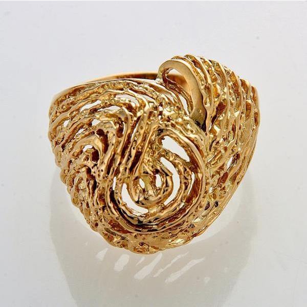 見て！K10金何かが渦巻く様なデザインリング11号！MJ-1309 : wadaya44