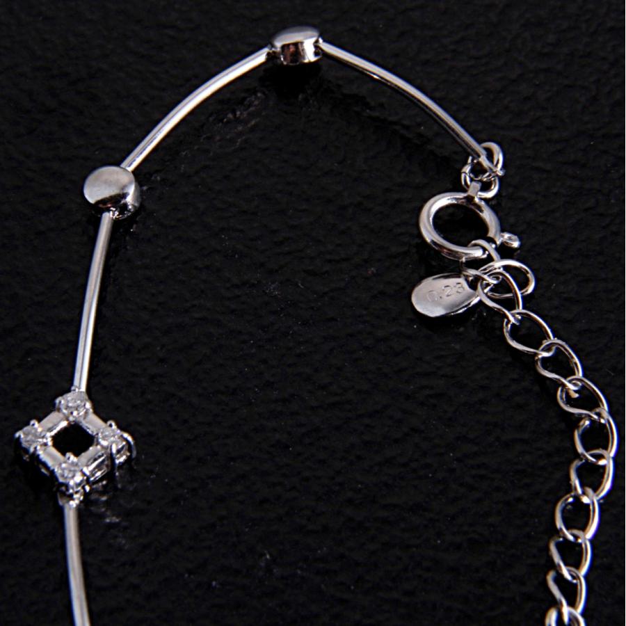 pt850 プラチナ ブレスレット ジュエリーマキ 17cm Pt850 6面ダブル