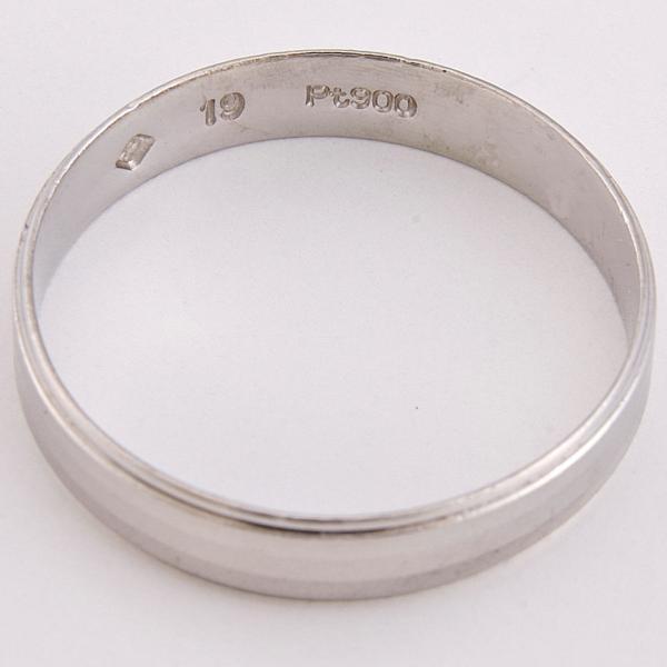 Pt900プラチナデザインリング指輪19号男女兼用！MJ-1782 : wadaya44