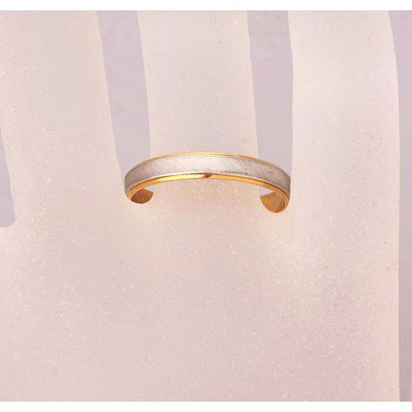 見て！K18金×Pt900プラチナ斜め模様リング指輪18号！MJ-847 : wadaya44  